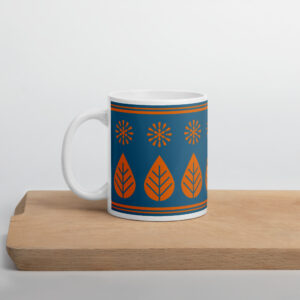 Morning coffee, evening tea scandinavian retro mug