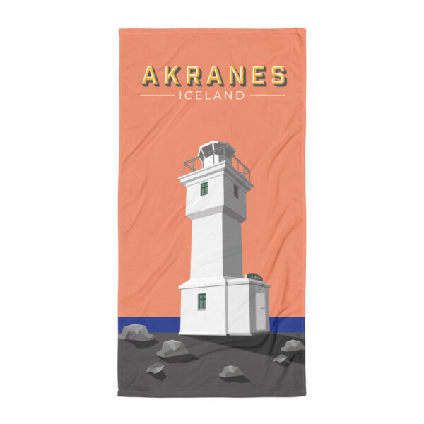 Old Akranes lighthouse in Iceland - Beach and bathroom towel