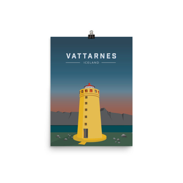 Vattarnes lighthouse on east coast of Iceland